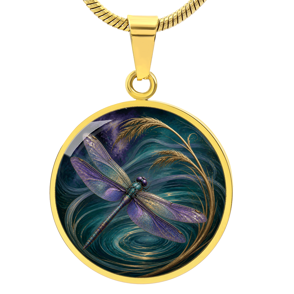 Purple Dragonfly Necklace | Change With Grace
