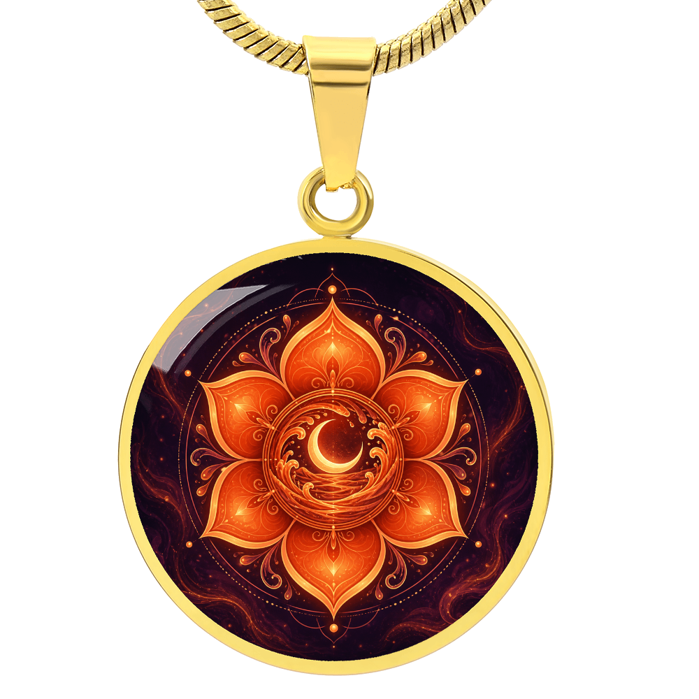 Sacral Chakra Necklace | Creativity Symbol Pendant