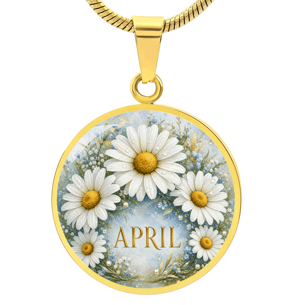 April Birth Flower Necklace | Daisy Pendant