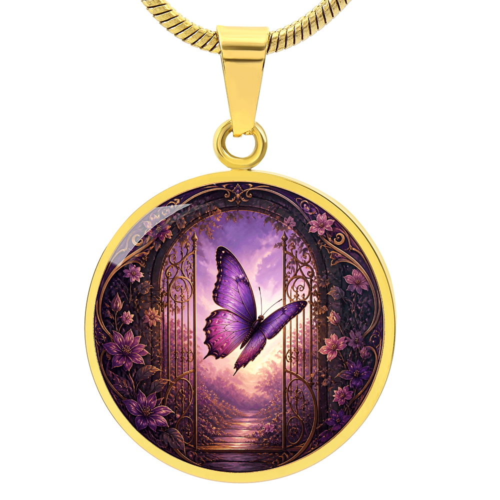 Purple Butterfly Necklace | Outgrow What Saved You