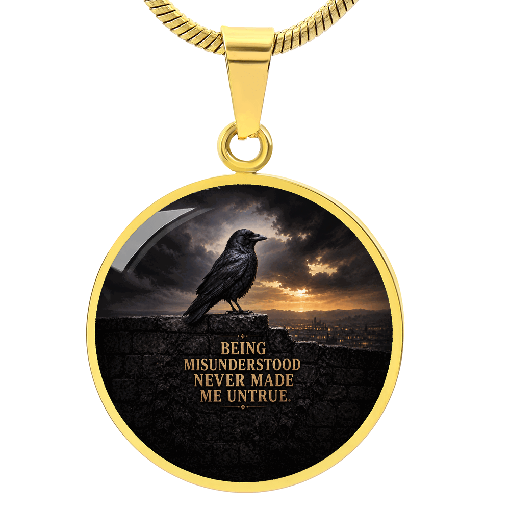 Crow Necklace | Being Misunderstood Never Made Me Untrue