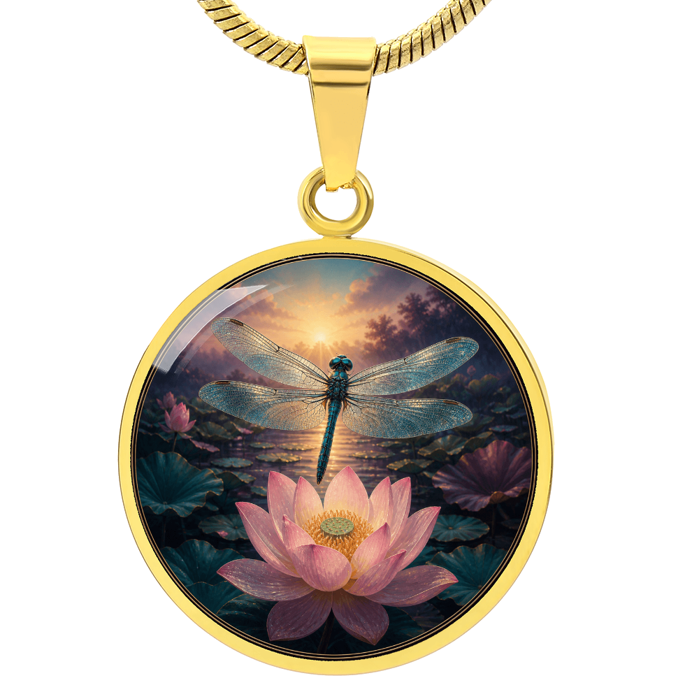 Dragonfly Lotus Necklace | Begin Again Honestly