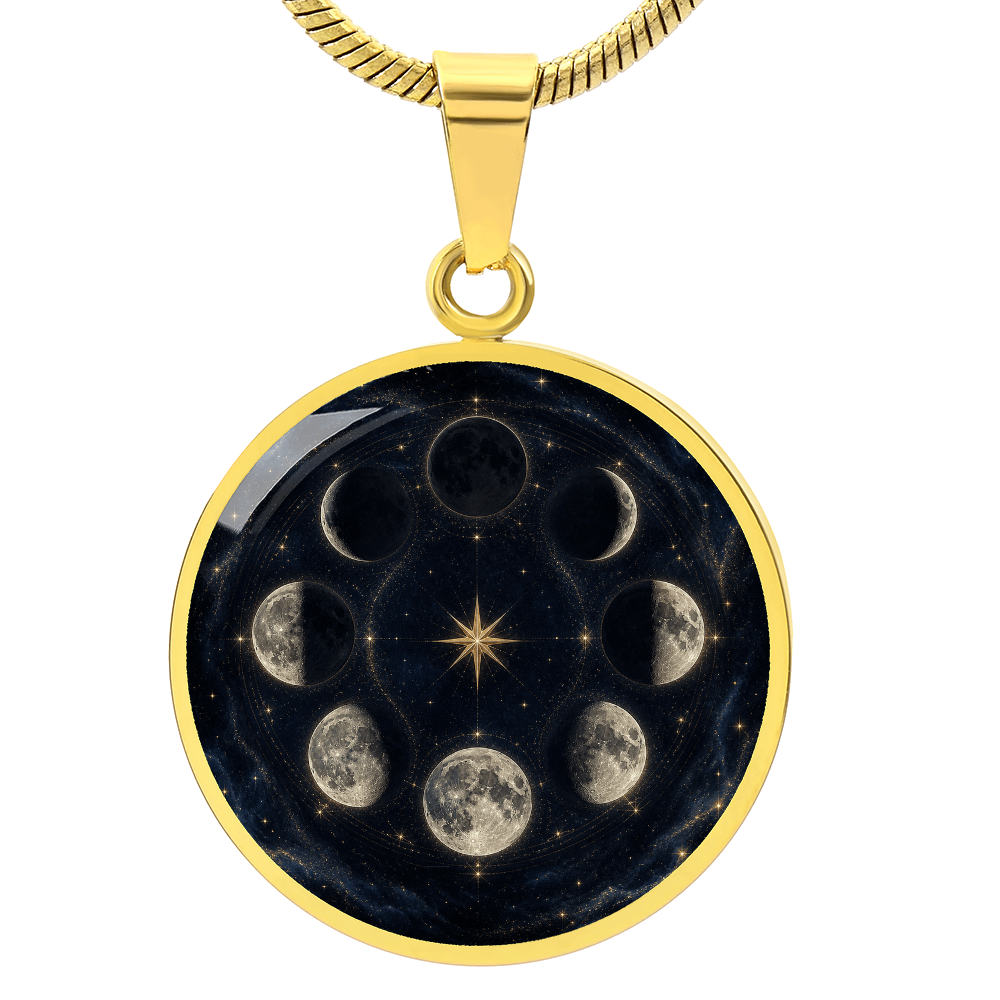 Moon Phases Necklace | Complete Lunar Cycle Pendant