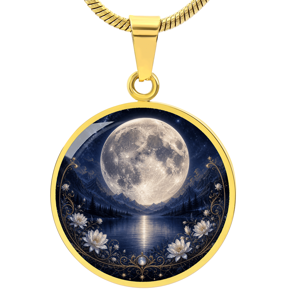 Full Moon Necklace | Moonlit Lake Pendant