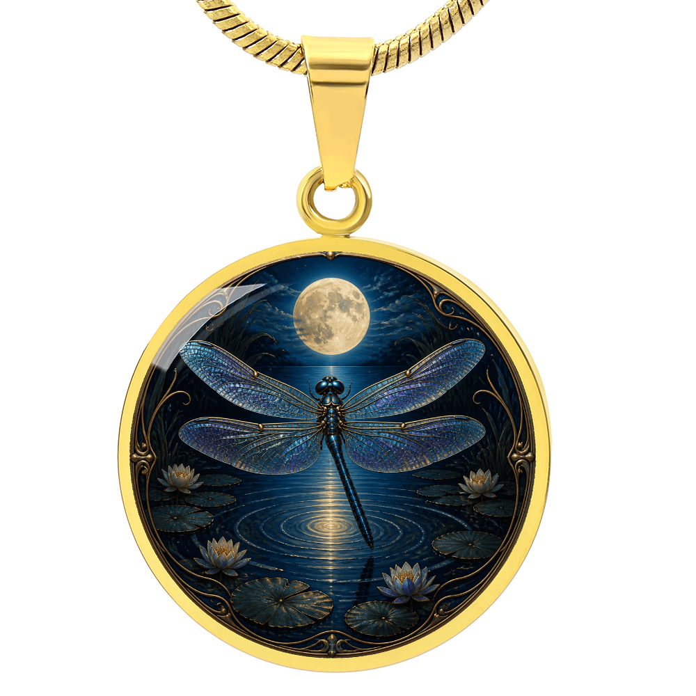 Dragonfly Moon Necklace | Clarity Needs Stillness