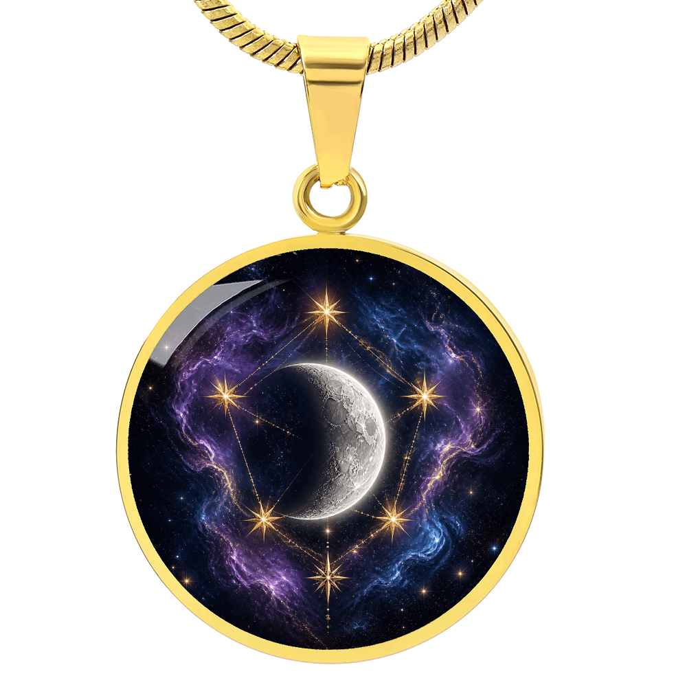 Moon and Stars Necklace | Celestial Pendant