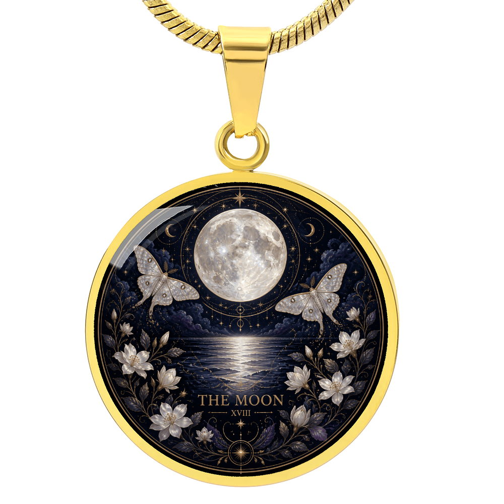 The Moon Tarot Necklace | Intuition and Mystery Pendant