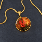 August Birth Flower Necklace | Gladiolus Pendant