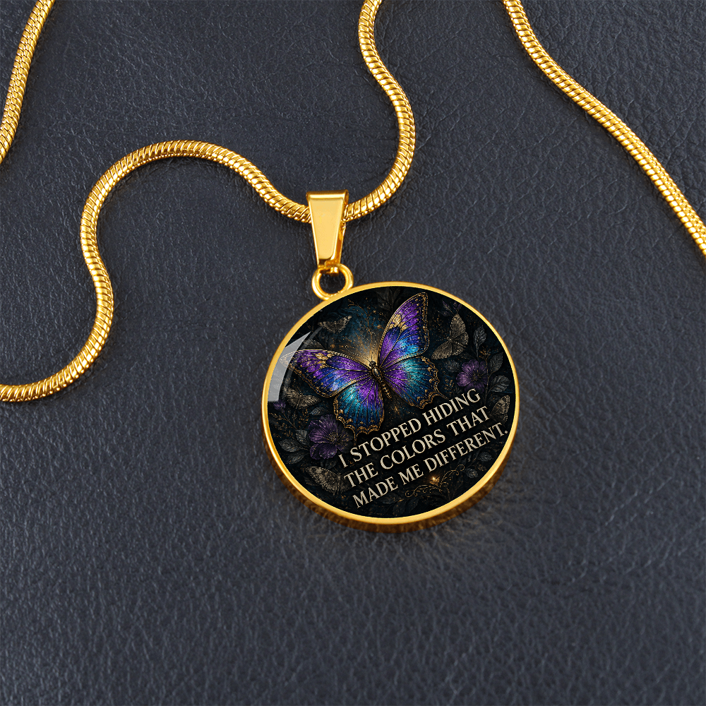 Colorful Butterfly Necklace | I Stopped Hiding