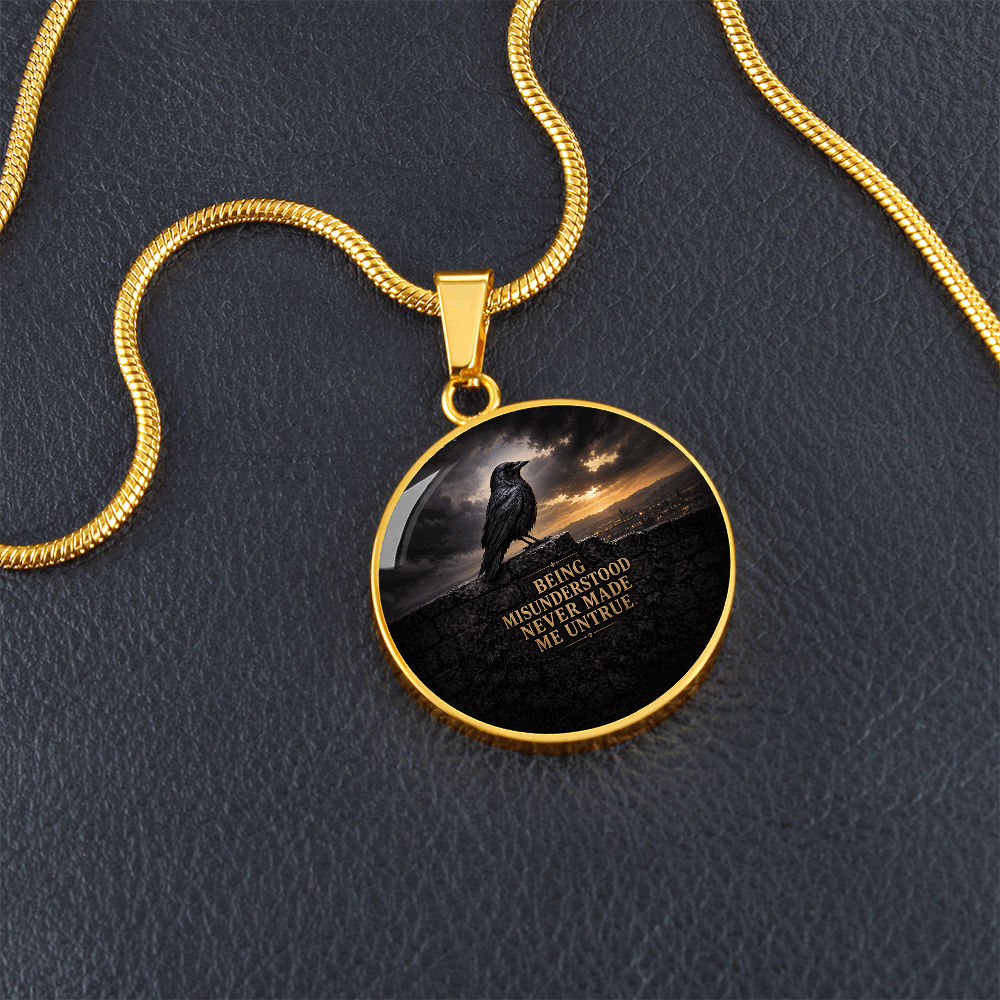 Crow Necklace | Being Misunderstood Never Made Me Untrue