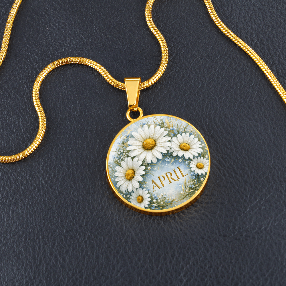 April Birth Flower Necklace | Daisy Pendant