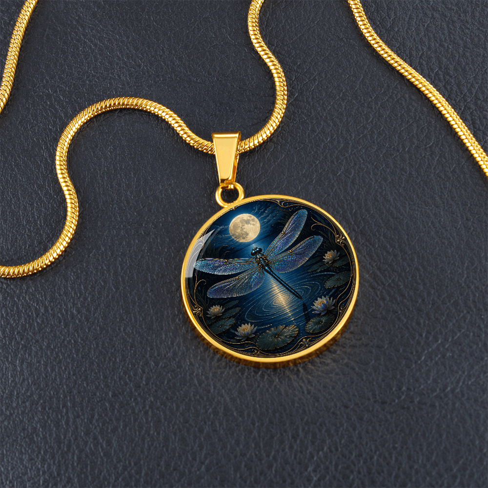 Dragonfly Moon Necklace | Clarity Needs Stillness