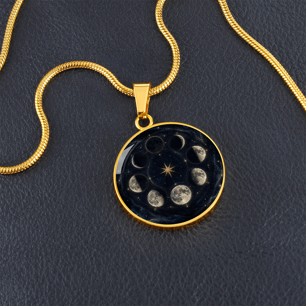 Moon Phases Necklace | Complete Lunar Cycle Pendant