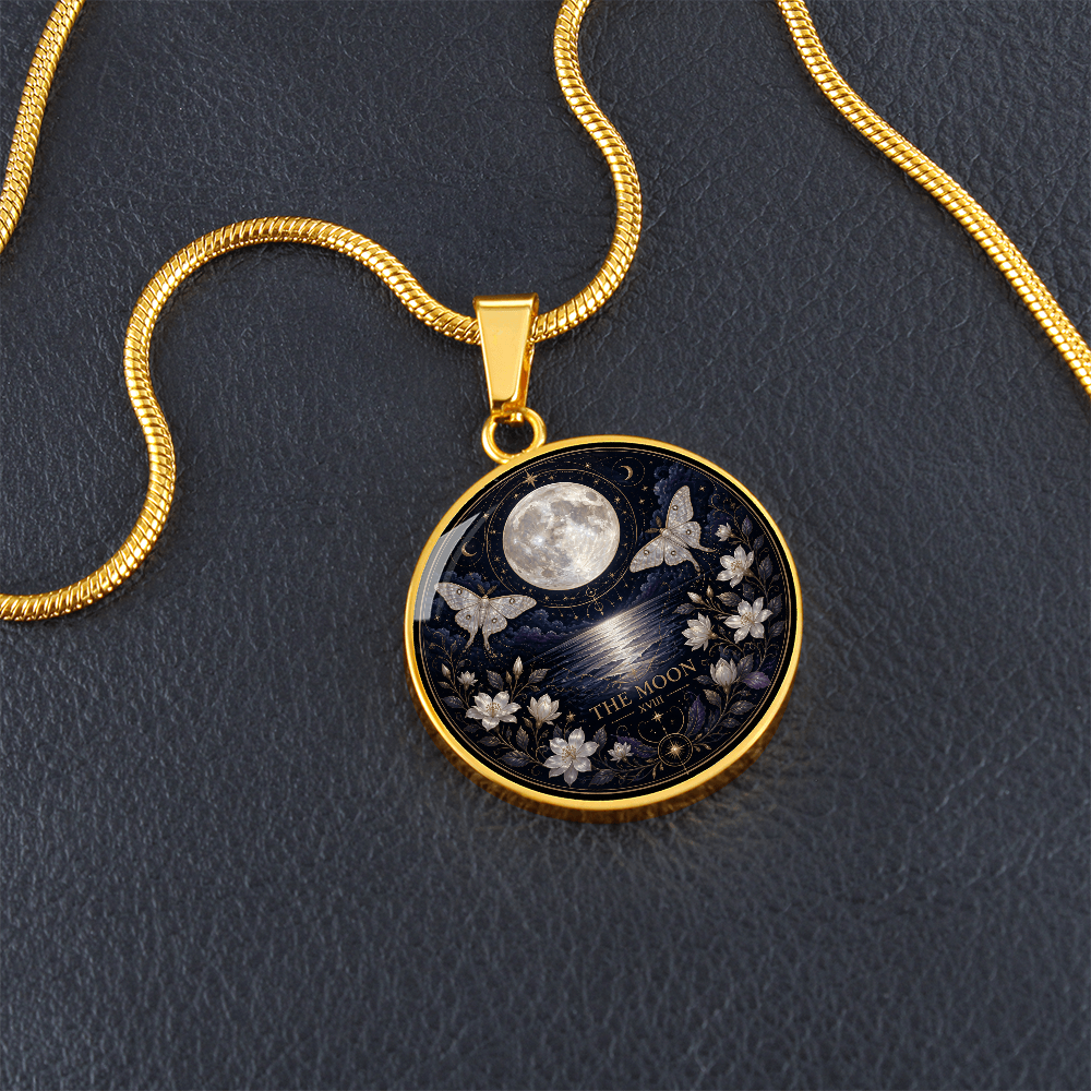 The Moon Tarot Necklace | Intuition and Mystery Pendant