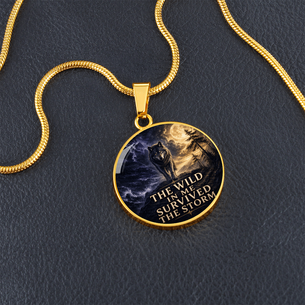 Wolf Necklace | The Wild in Me Survived the Storm