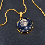 Full Moon Necklace | Moonlit Lake Pendant
