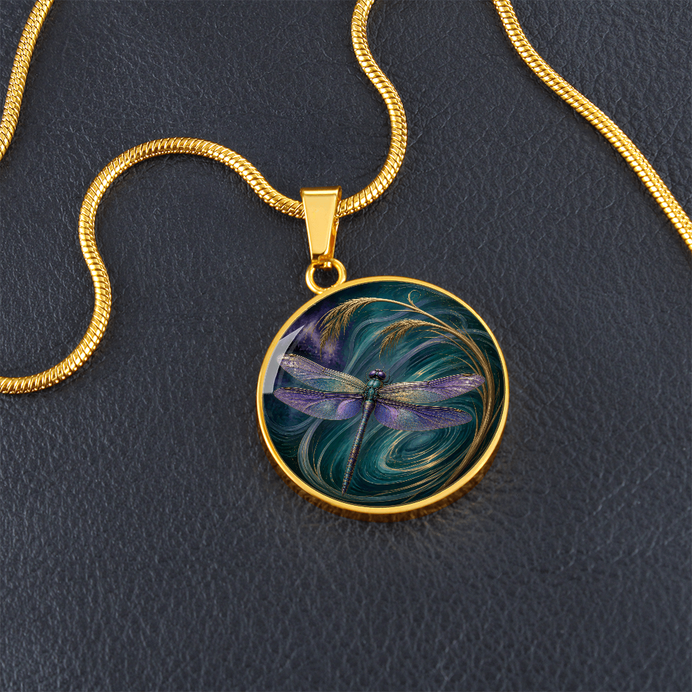 Purple Dragonfly Necklace | Change With Grace