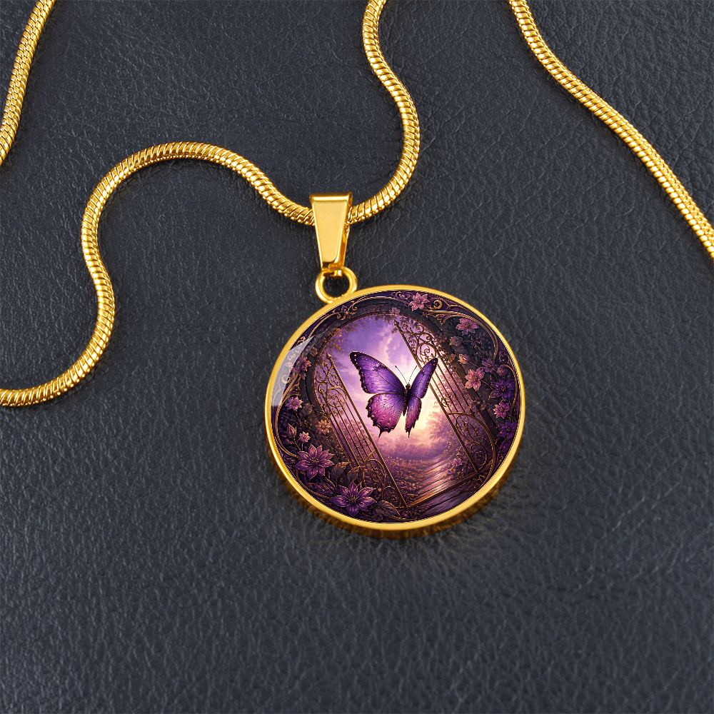 Purple Butterfly Necklace | Outgrow What Saved You