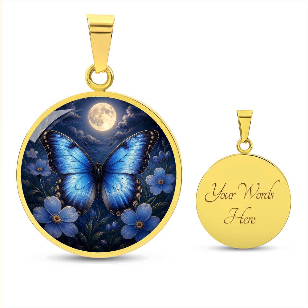 Blue Butterfly Necklace | Love Changes Form