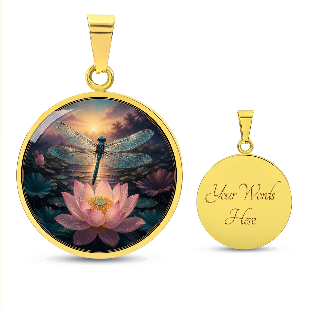 Dragonfly Lotus Necklace | Begin Again Honestly