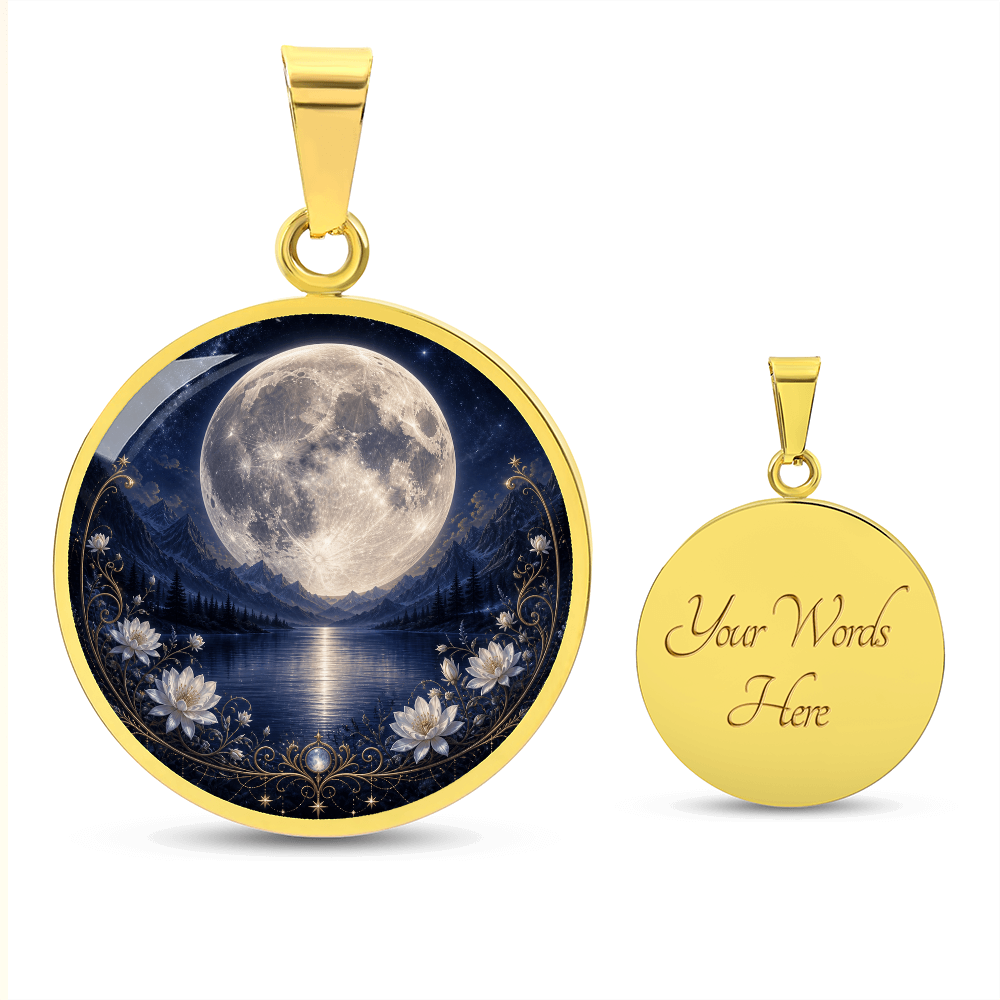 Full Moon Necklace | Moonlit Lake Pendant