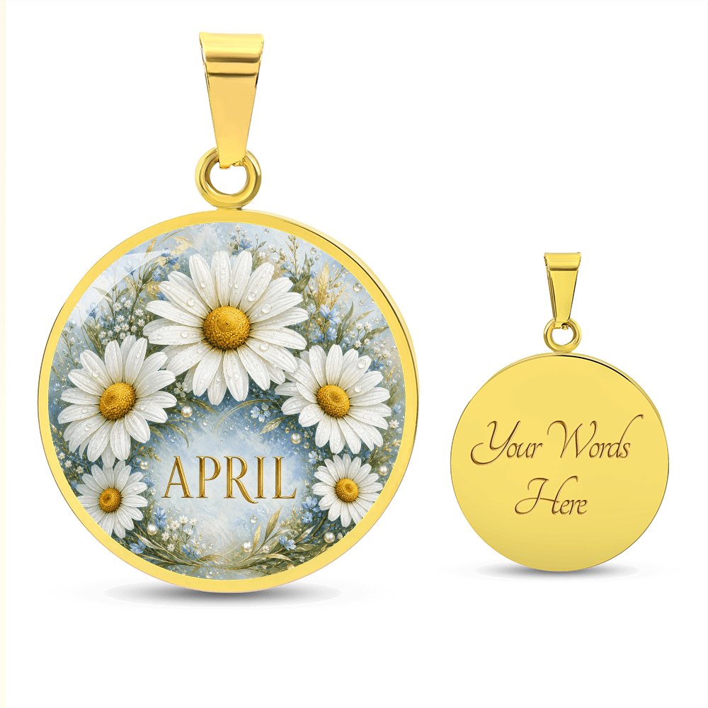 April Birth Flower Necklace | Daisy Pendant