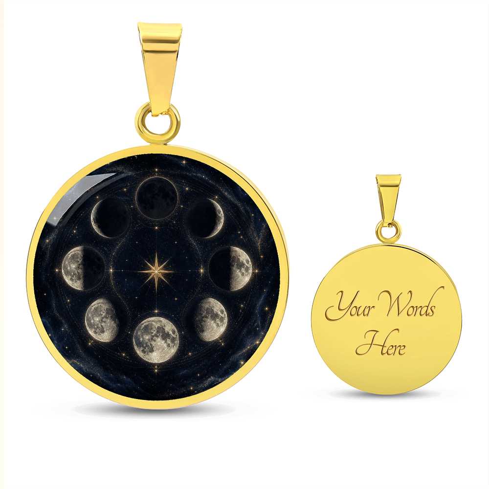 Moon Phases Necklace | Complete Lunar Cycle Pendant