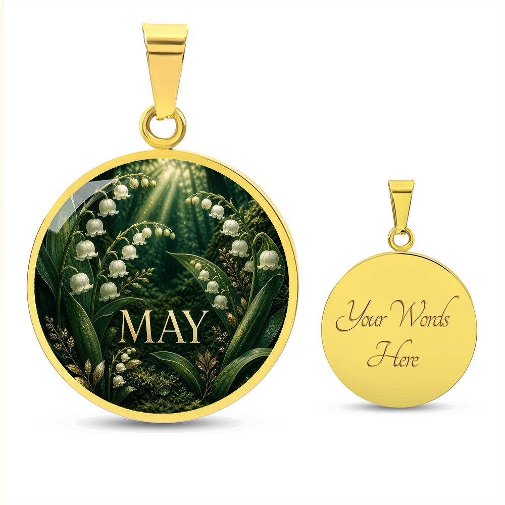 May Birth Flower Necklace | Lily of the Valley Pendant