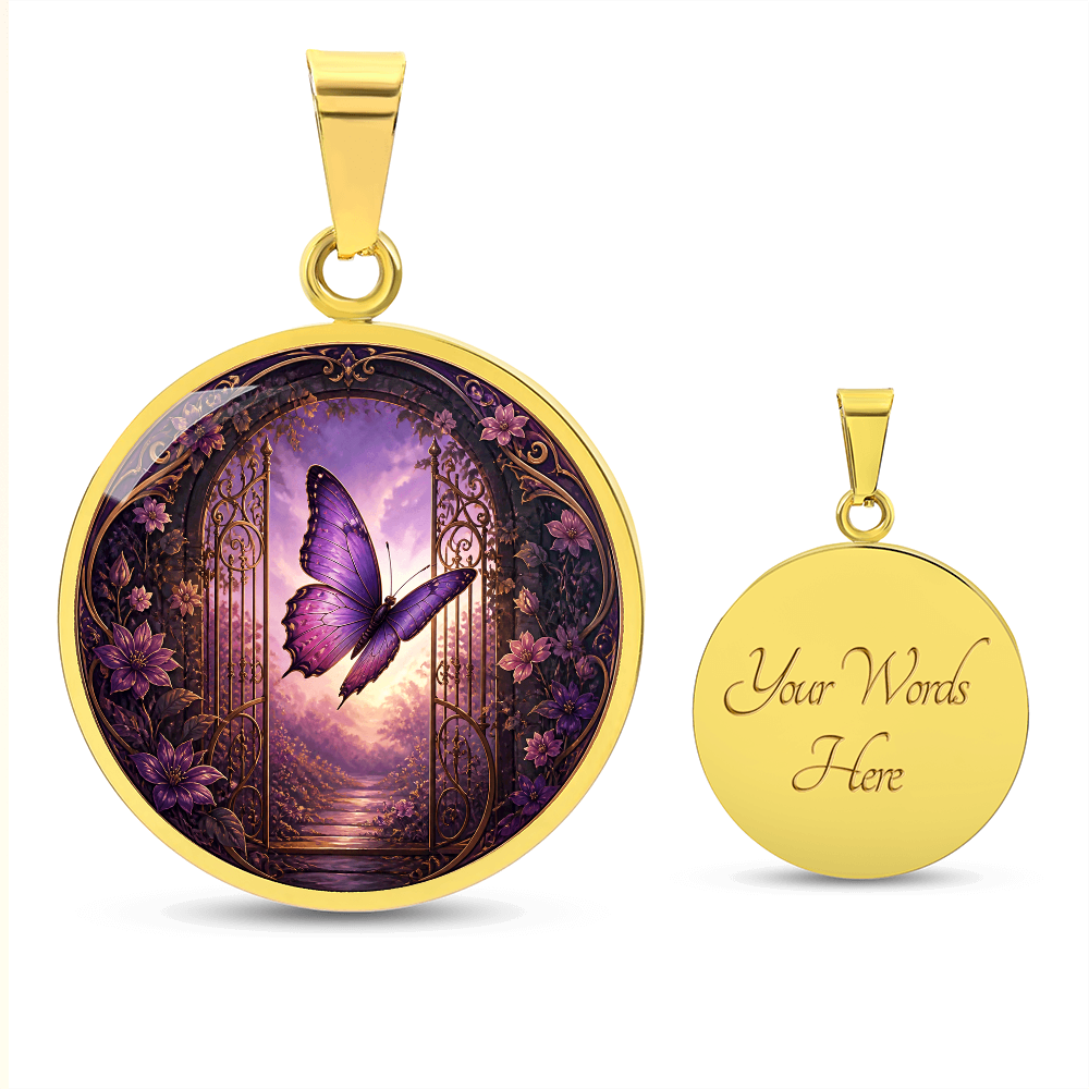 Purple Butterfly Necklace | Outgrow What Saved You