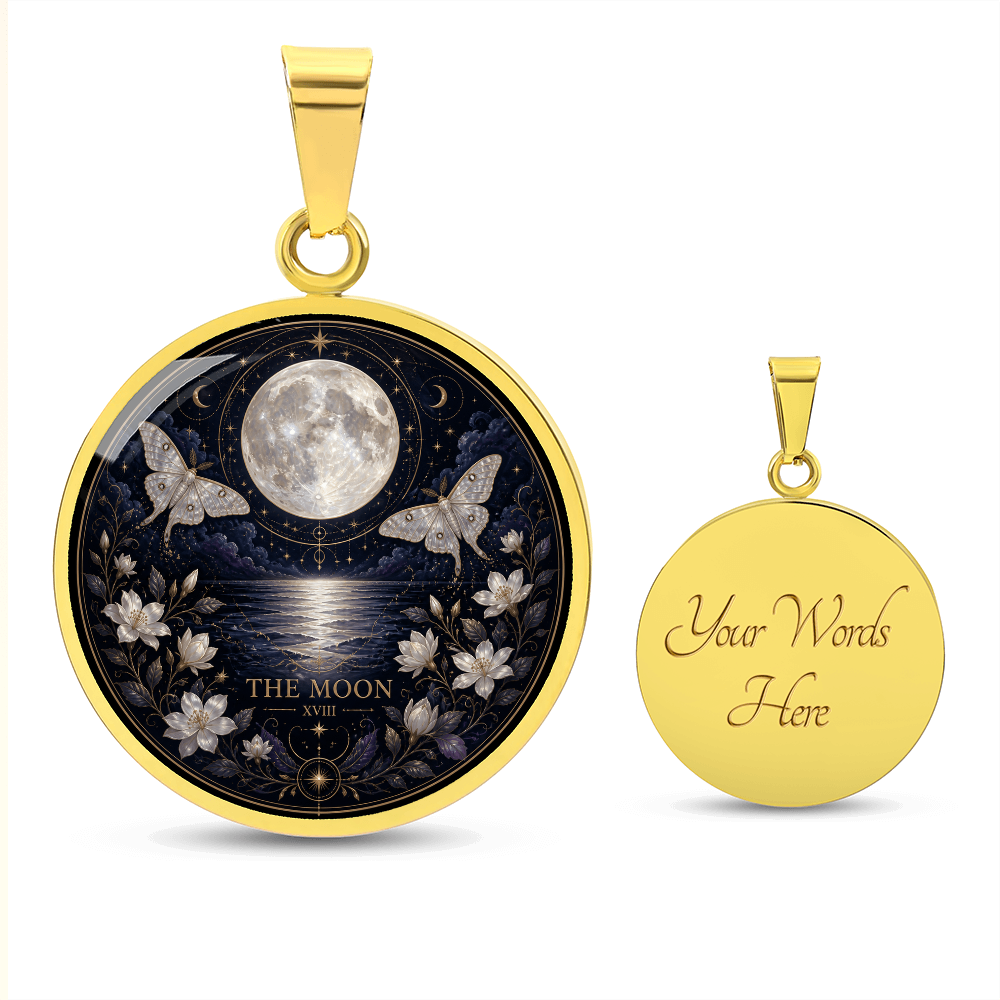 The Moon Tarot Necklace | Intuition and Mystery Pendant
