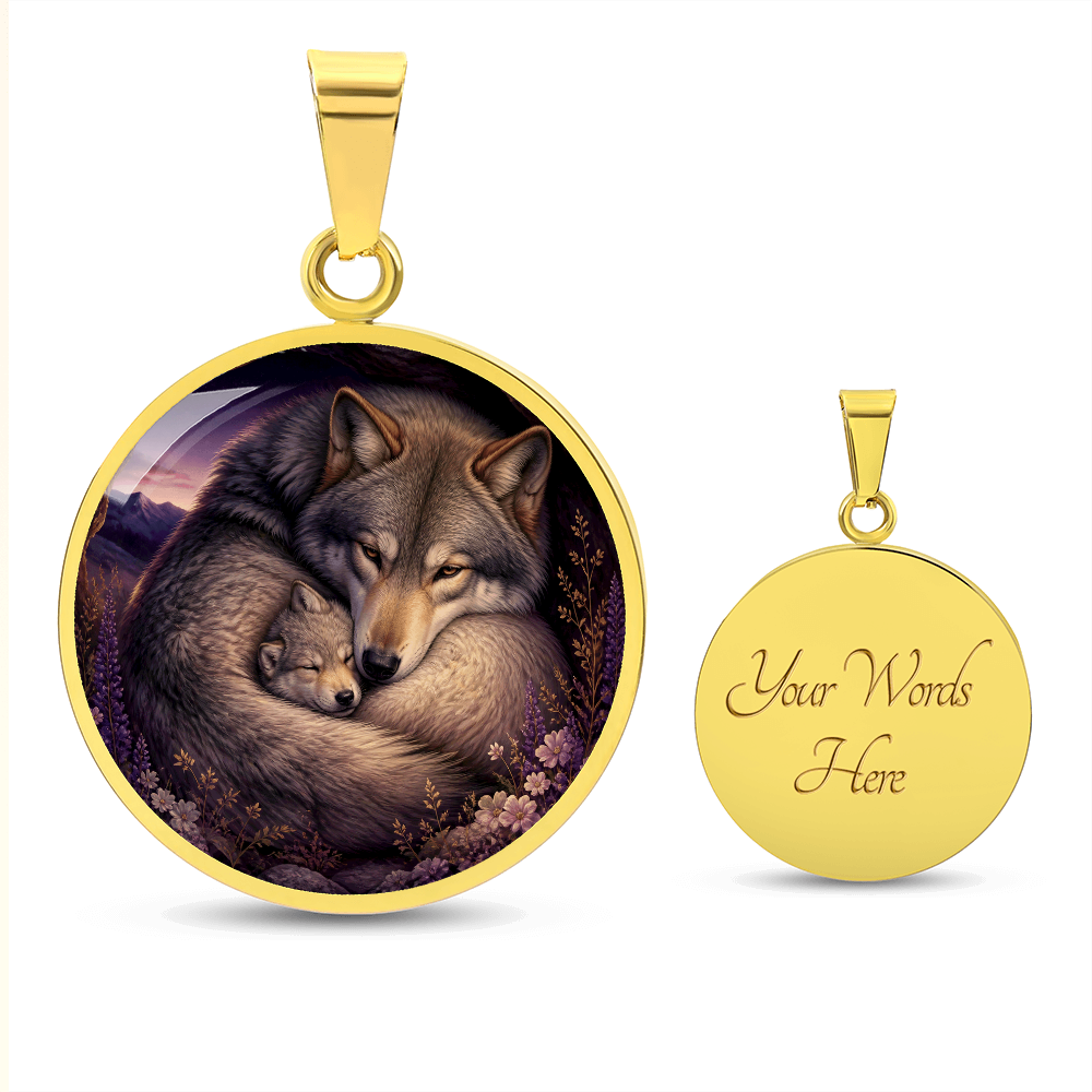 Mother Wolf and Cub Necklace | Keeping You Safe