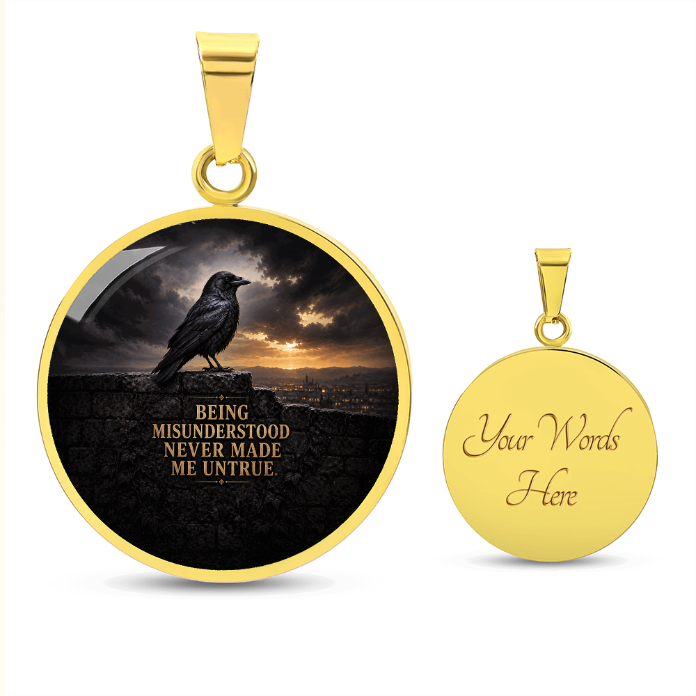Crow Necklace | Being Misunderstood Never Made Me Untrue