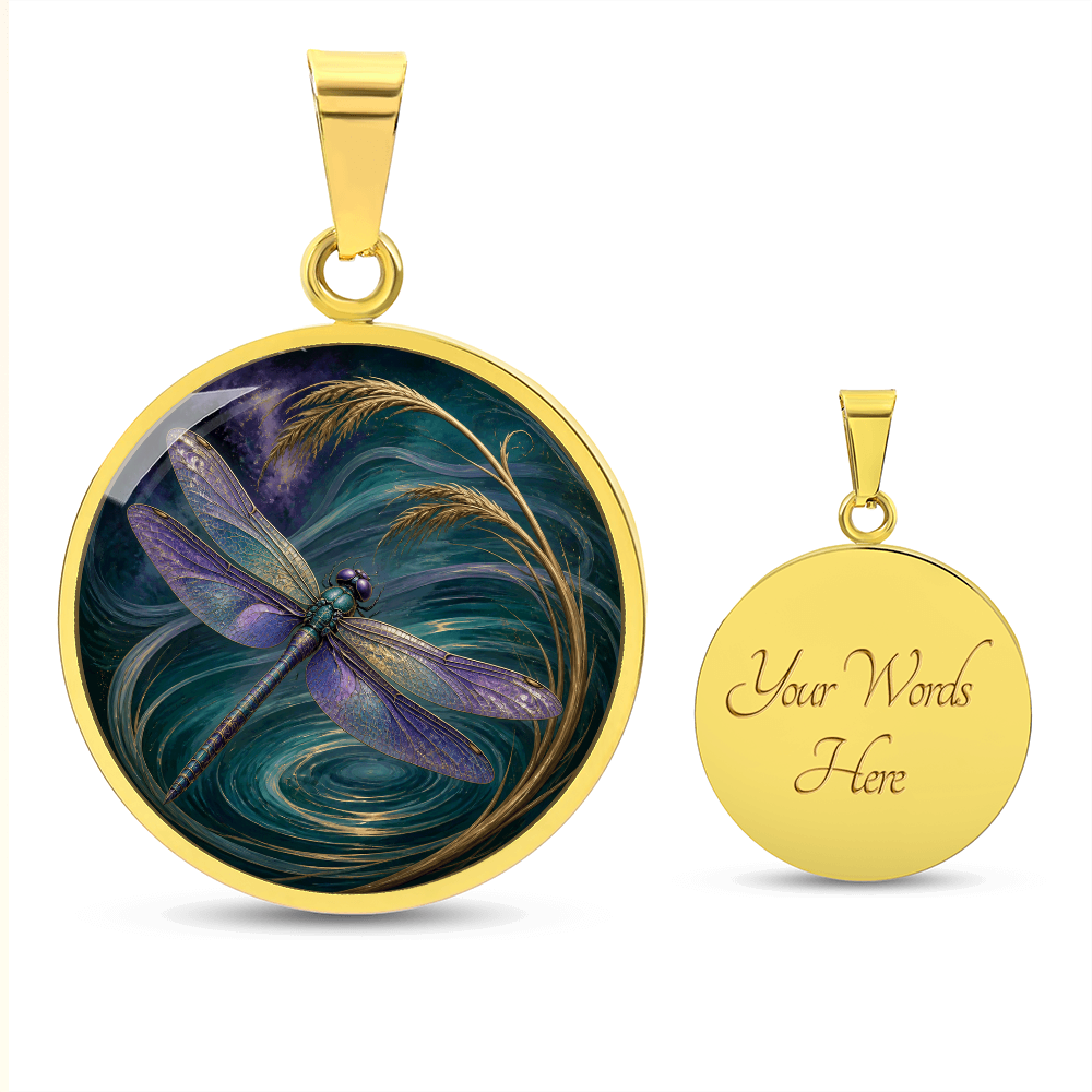 Purple Dragonfly Necklace | Change With Grace